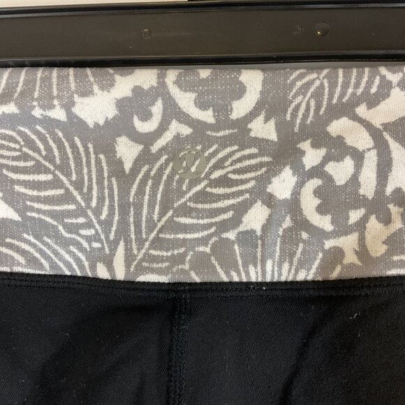 Lululemon Wunder Under Pant 8 Black Beachy Floral White Fossil/Fossil Gray - Picture 11 of 12